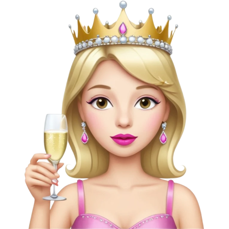 pink strong princess prosecco emoji