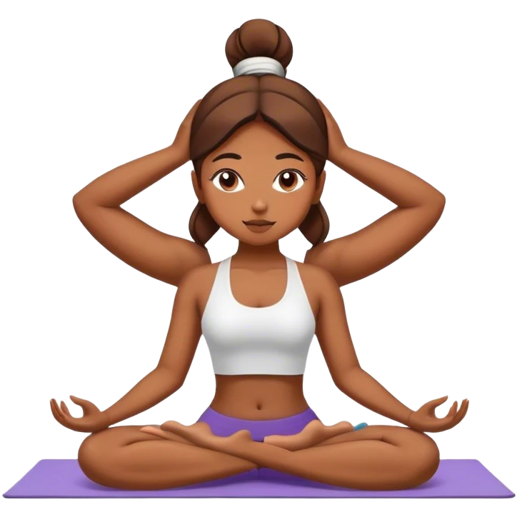 Girl is doing yoga emoji