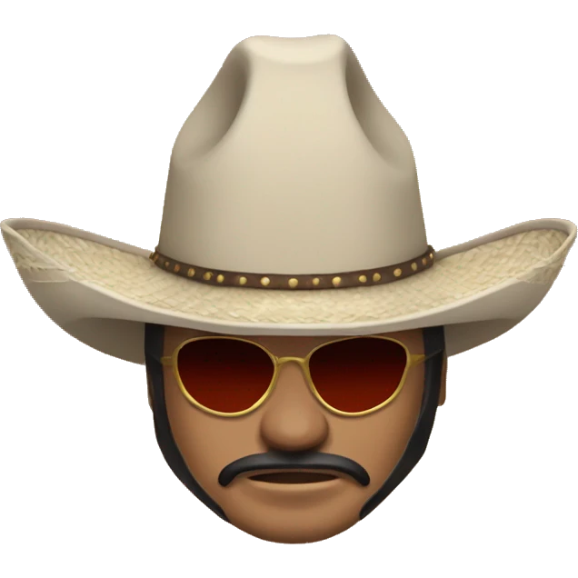 sobrero de vaquero sin cara emoji