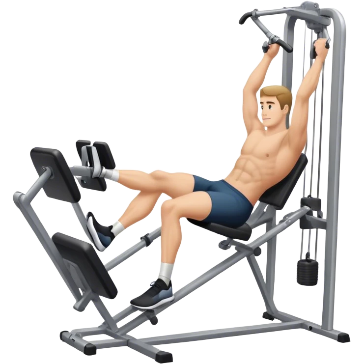 guy leg-extension machine emoji