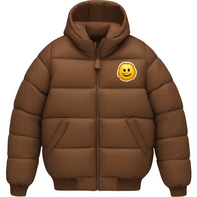 RETRO HOODED PUFFER - Winter jacket - brown emoji