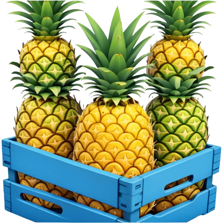 pineapples in a blue crate emoji