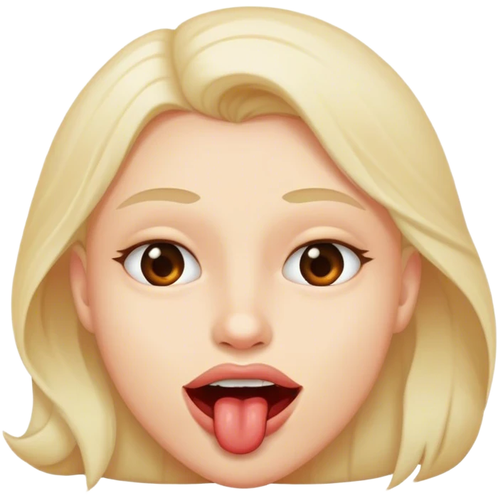 Bite lip emoji