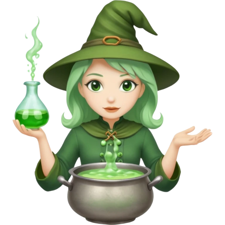 green witch cooking potion emoji