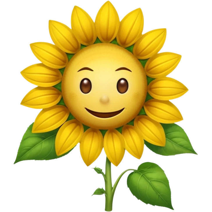 a picture of the sunflower from Plants vs. Zombies emoji