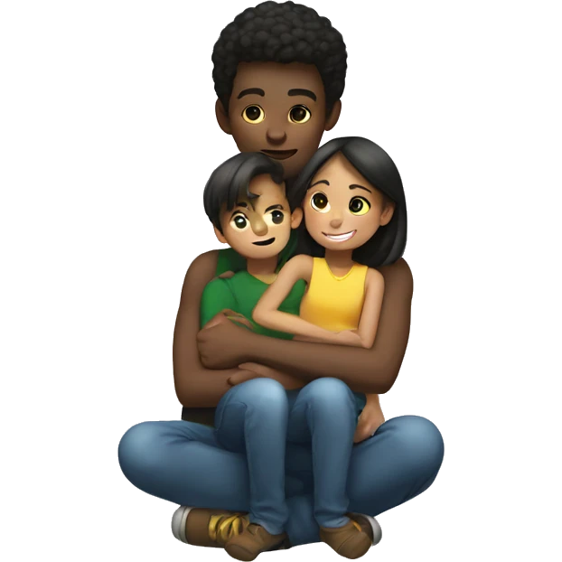 Girl on boys lap emoji