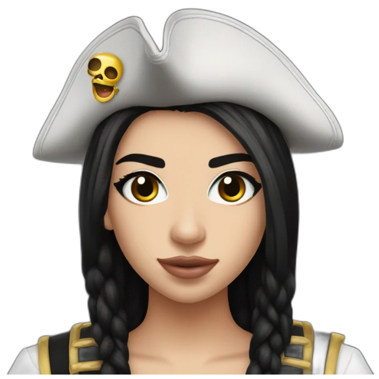 Dua Lipa in pirate clothes emoji
