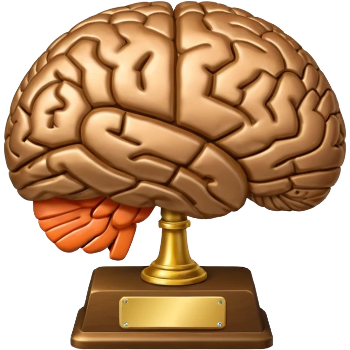 Brain trophy bronze emoji