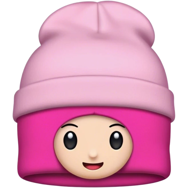 Czapka beanie w kolorze brudnego różu emoji