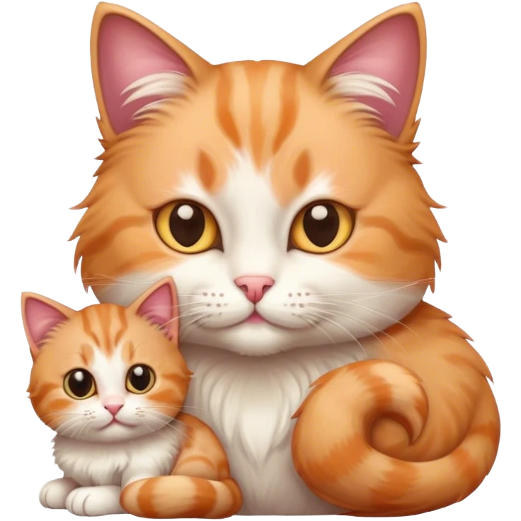 cat with its kittens emoji