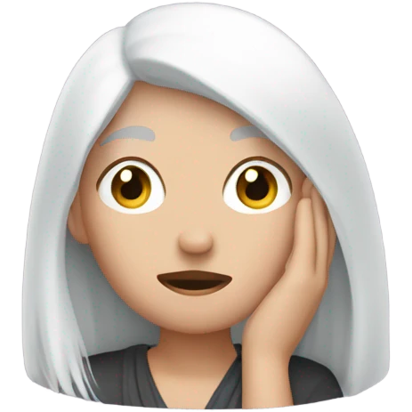 White hair face palm woman emoji