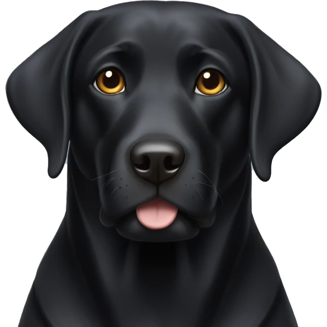 Black labrador dog emoji