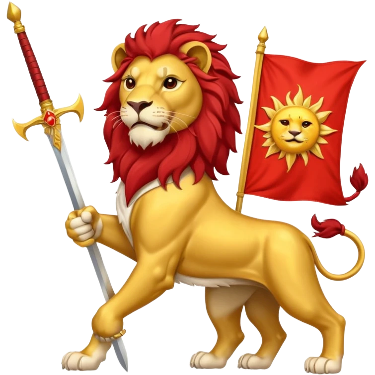 پرچم شیر و خورشید ایران emoji