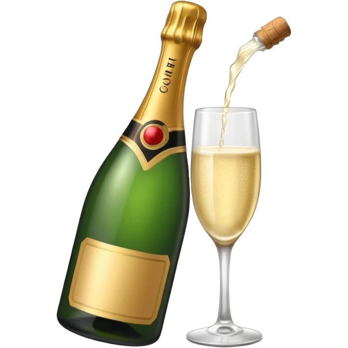 Bottle with Popping Cork emoji