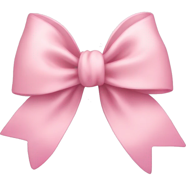 Soft pink bow emoji
