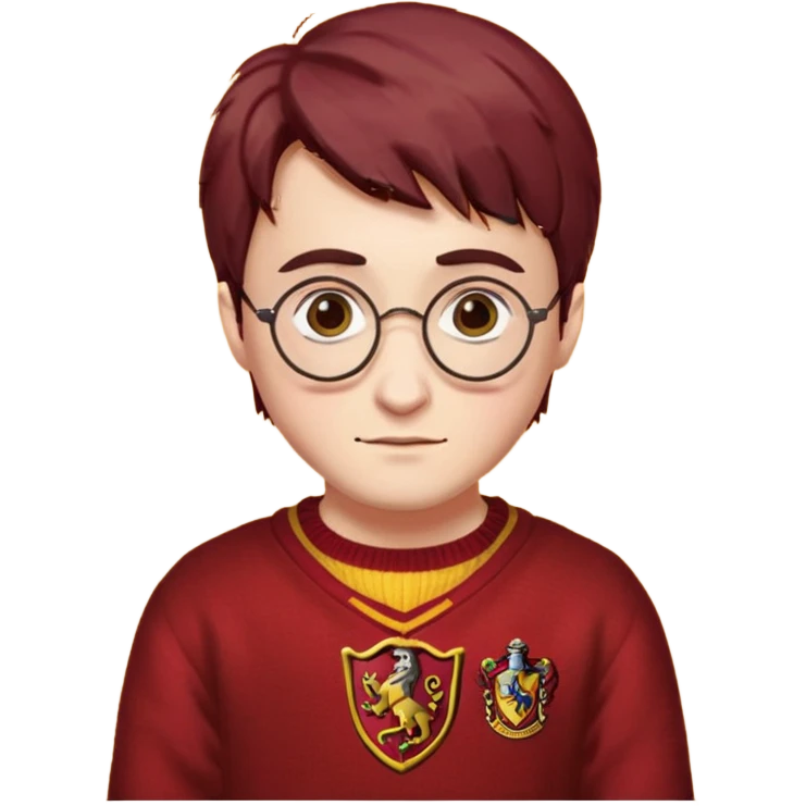 faça harry potter com  a blusa da grifinoria emoji