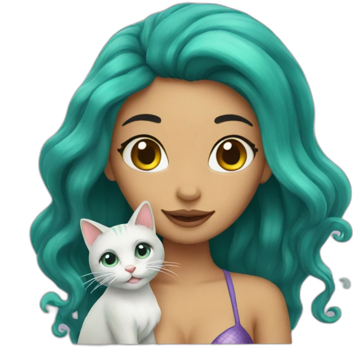 Mermaid with a cat  emoji