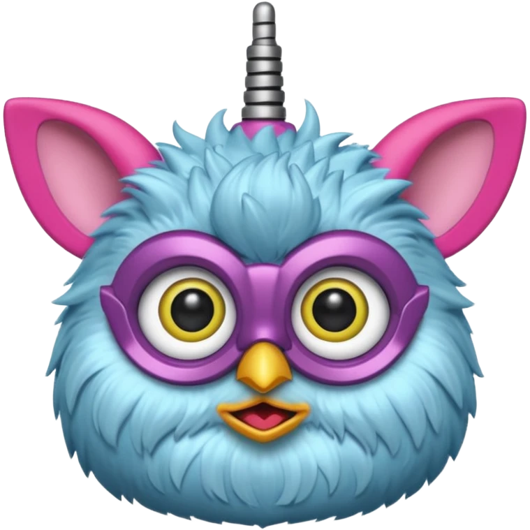 Furby 2012 with clear antena 1 on head and tiny beak emoji