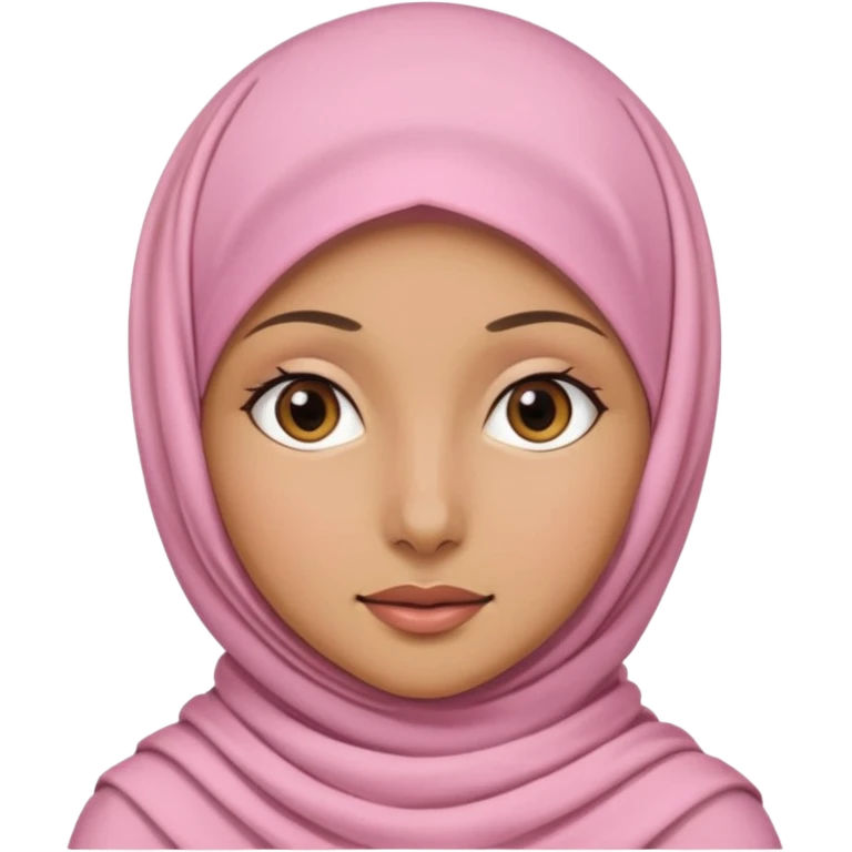 بنت ذات بشره حنطيه محجبه لابسه وردي فاتح emoji