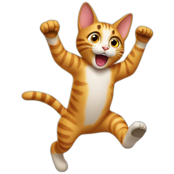 cat jumping emoji