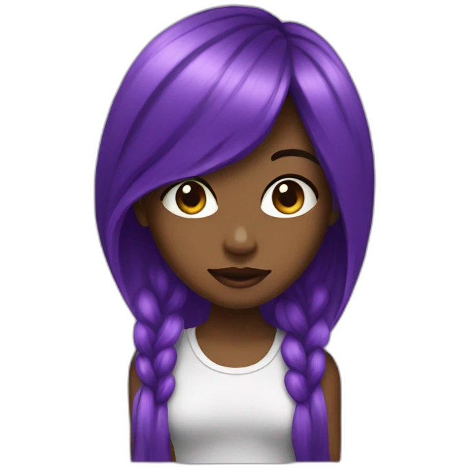Girl purple hait 2000s style emoji
