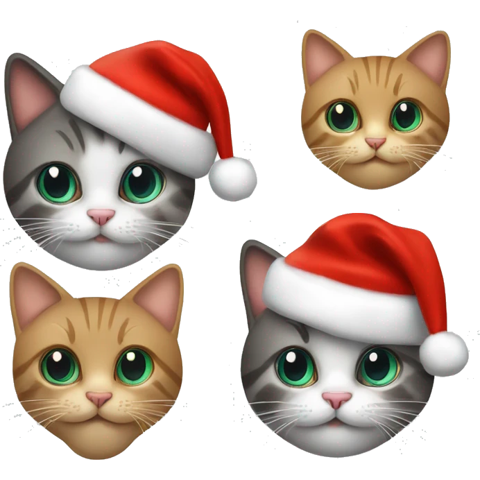 Gato com gorro de Natal emoji
