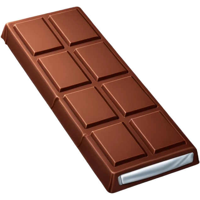 a chocolate bar with half red wrapped  emoji