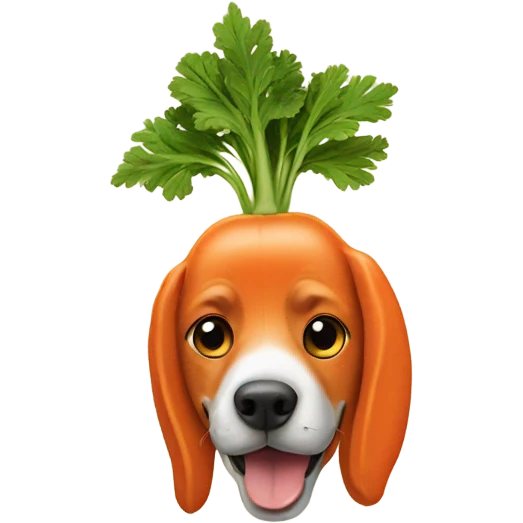 carrot with a dog head emoji