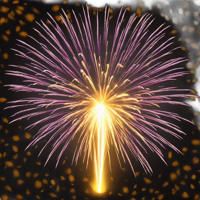 Firework yelow emoji