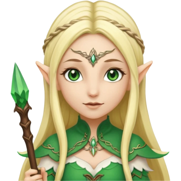 elf girl with staff emoji