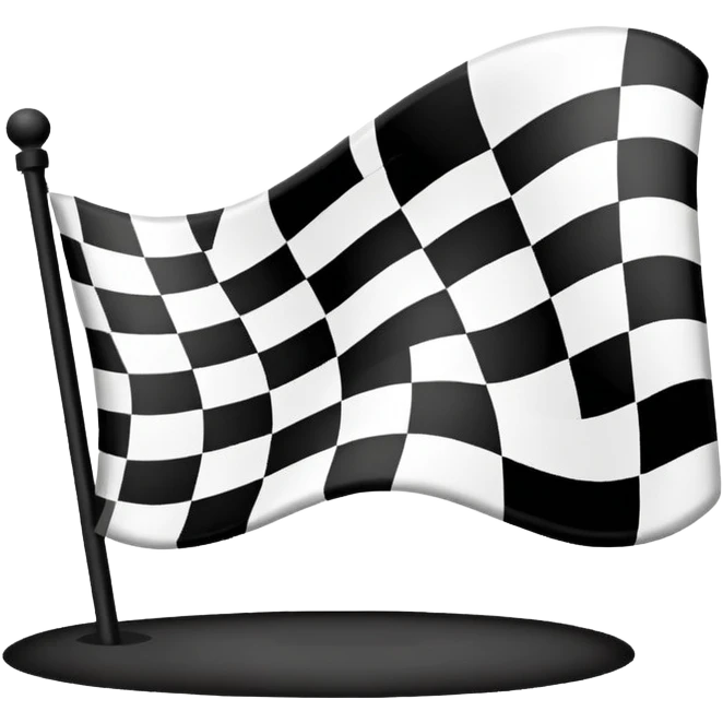 fiish line with checkered flag emoji