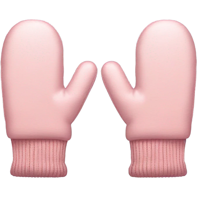 Pastel pink mittens emoji