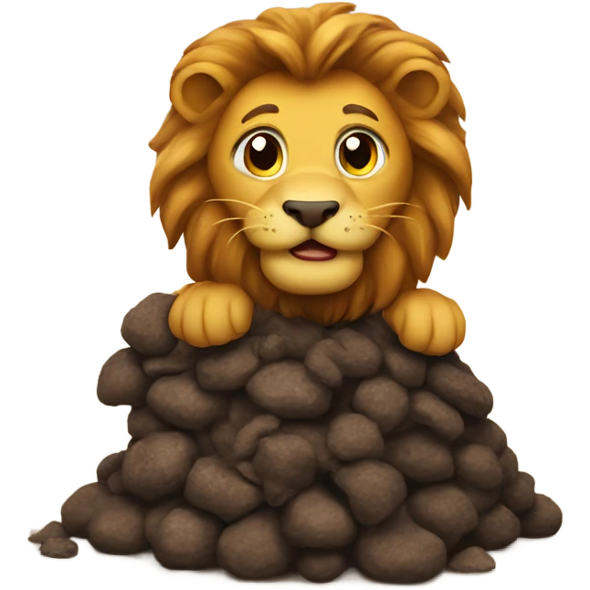 Lion poop emoji