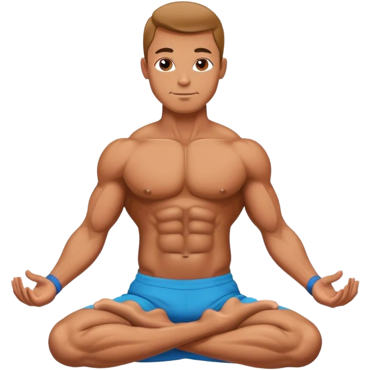 bodybuilder yoga emoji