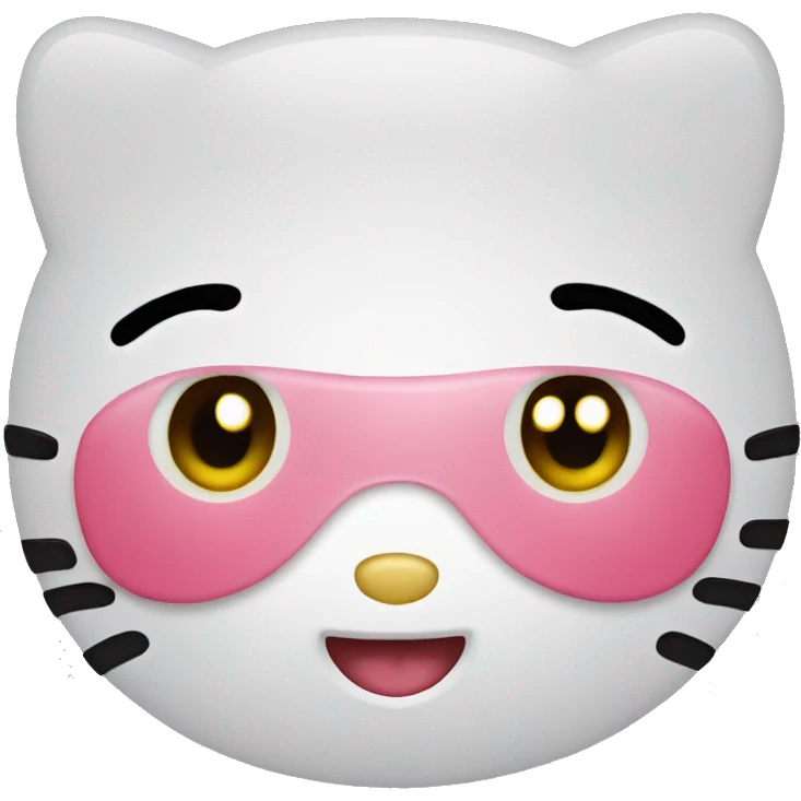 Hello kitty with heart eyes emoji