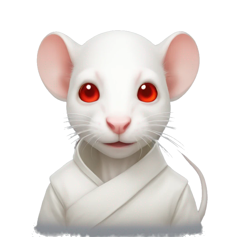Albino rat red eyes, ninja  emoji