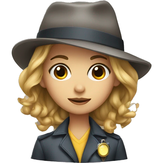 Girl detective emoji