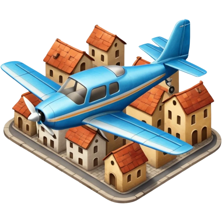 small size plane old town emoji