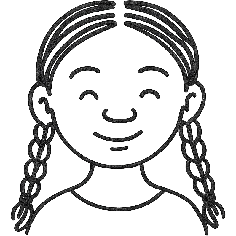 Black girl with braids emoji