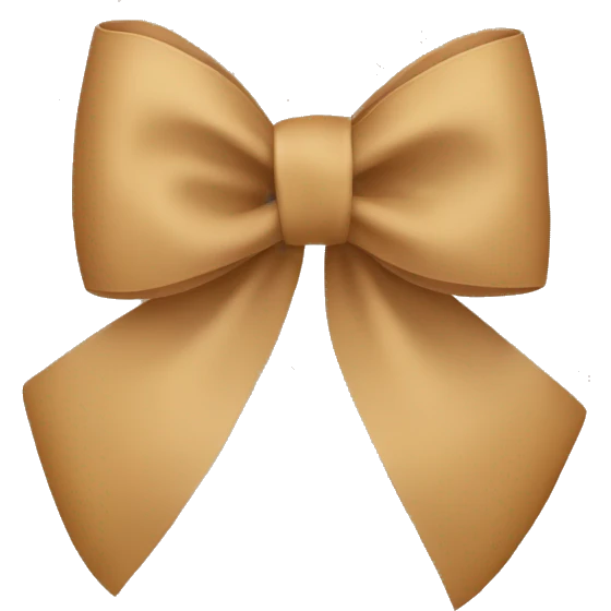Tan bow emoji