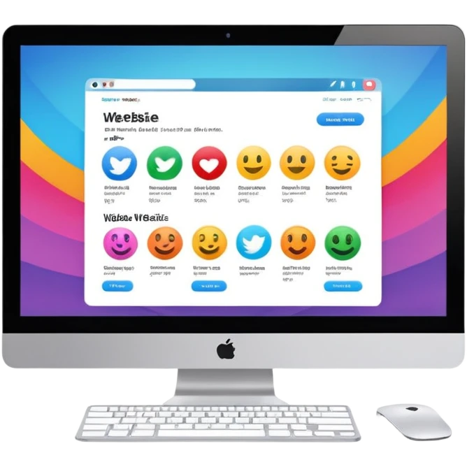 a computer screen that is showing a website emoji