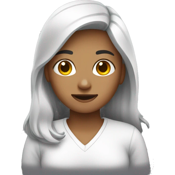Girl send an email emoji