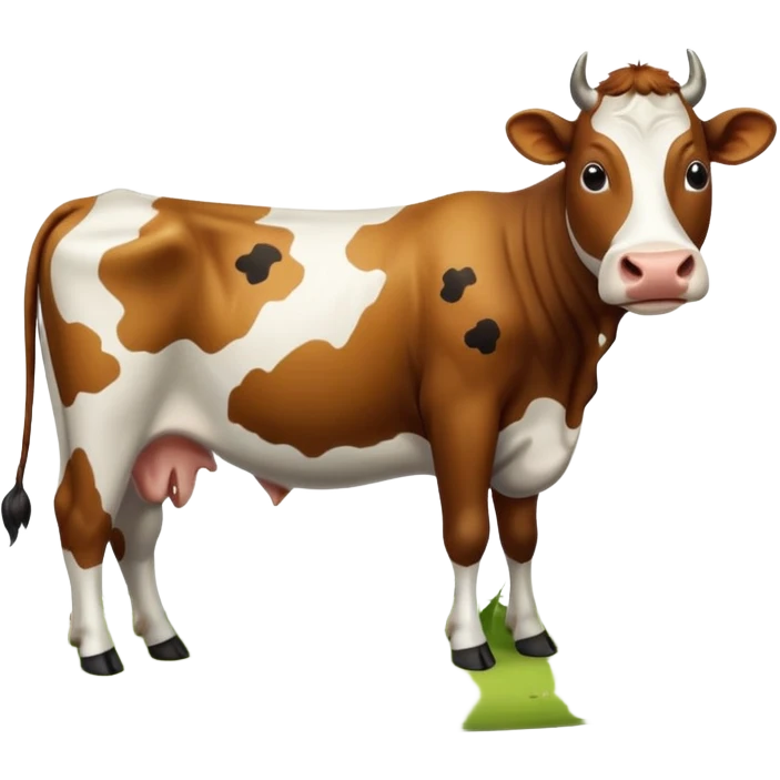 cow eating grass emoji