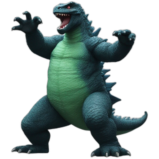 Godzilla dancing animated emoji