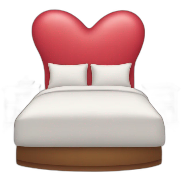 heart shaped bed emoji
