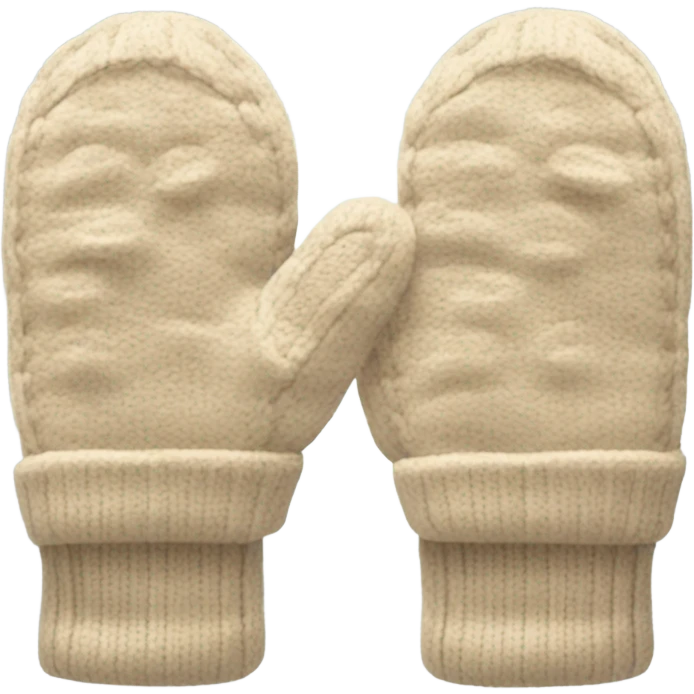 Beige mittens emoji