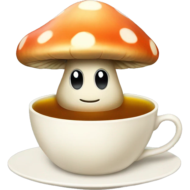 Mushroom tea teacup emoji