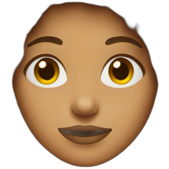 Woman with brown afro emoji