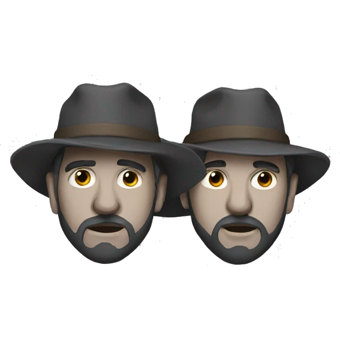 portrait emoji of two bandits  emoji