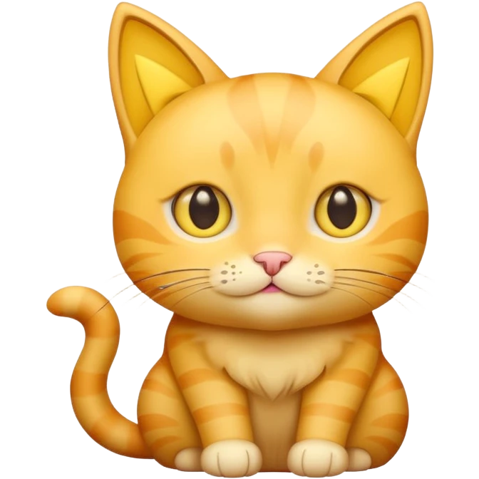 گربه ای زرد با چشم های ستاره ای emoji